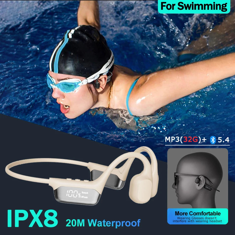 Bone Conduction Bluetooth 5.4 Headphones